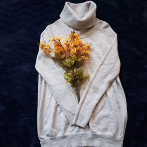 Gray cowl neck sweater